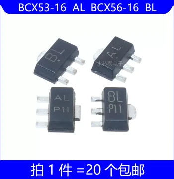 BCX53-16 BCX56-16, Marking AL BL, SMD Transistor, SOT-89, NPN PNP Transistor