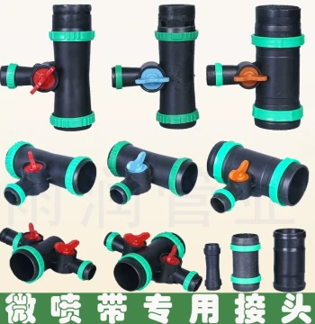 Specialized Connector for Micro-Spray Tape, Drip Irrigation Tape, 1-inch 2-inch Irrigation Hose Soft Pipe Fitting, Agricultural Water Belt Reducer Quick Connect