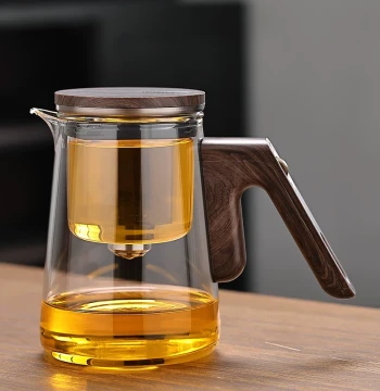 Magnetic Floating Cup Teapot, Heat-Resistant All-Glass Inner Liner, Filter Tea Cup, Office Lazy Tea Brewer