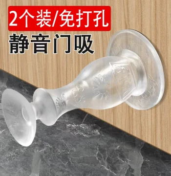2-Pack Door Stop No-Drilling Anti-Collision Door Blocker