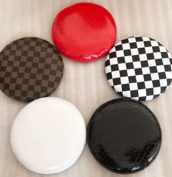 Plastic Round Stool Seat Pad, Colorful Eight-Hole Leather Thickened Fabric Soft Round Seat, 29CM Diameter
