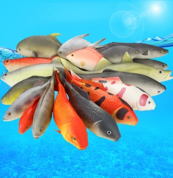 Realistic Fish Models: Tropical Fake Red/Gray Carp, Crucian Carp, Flatfish, Tuna Toys for Marine Animal Decoration