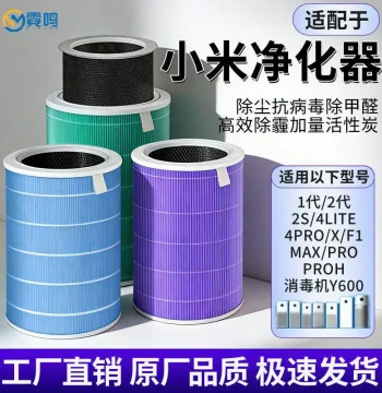 Compatible Filter for Xiaomi Mi Air Purifier 2S, Generations 1/2/3, 4 Lite; Filter Mesh Models F15s and 4 Pro H for Formaldehyde Removal