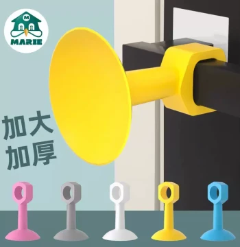 Anti-Collision Door Stopper No-Drill Door Handle Door Blocker Soft Rubber Protective Pad Bathroom Silicone New Wall-Mount Rear