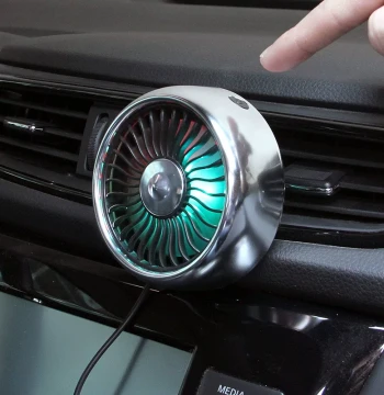 Car Multi-Function Electric Fan Vehicle Air Outlet Center Console High Power Mini Fan Dual Use for Home and Car