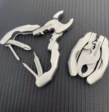 Swiss Tech Stainless Steel Multi-Function EDC Outdoor Mini Gear, Foldable Pliers Pocket Keychain Tool