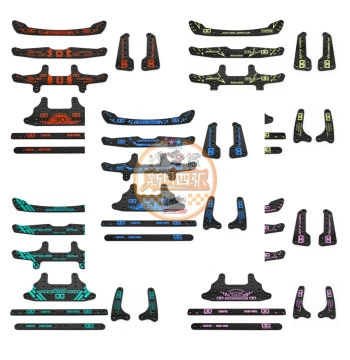 Custom 4WD Car Aesthetic Modification Race Parts Colored Engraved Carbon Fiber Front Rear Middle Wings Large Area Paddle