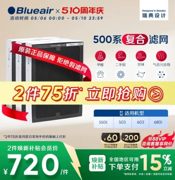 Blueair Compatible Composite Filter Cartridge for Models 503/550E/510B/603/680i