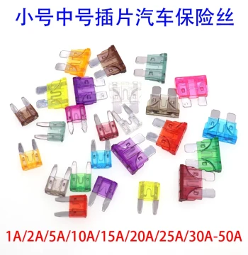 Small Medium Car Fuse Inserts Fuse Tube 2A 3A 5A 10A 20A 30A 40A 50A Blade Fuses