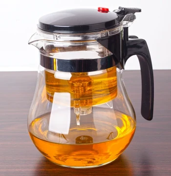 Kaili Heavy-Duty Heat-Resistant Glass Piao Yi Cup with Detachable Washable Filter Liner, Flower Tea Lingling Cup, Teaware, Teapot, Tea Brewer