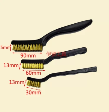 Anti-Static Copper Brush Large and Small Toothbrush Shape Stainless Steel Bristle Brush for Rust Removal Circuit Board Cleaning Copper Wire Brush