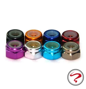 DIY Tamiya M2 Imported Aluminum Alloy Locking Nut 4.5 Self-Locking Anti-Slip Colored Nut 1 Piece