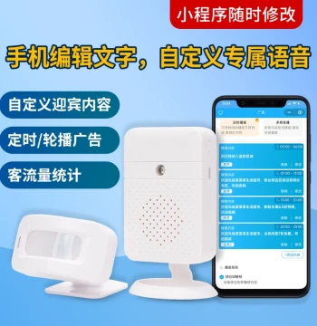 Customizable Voice Greeter Welcome Entrance Sensor Shop Visitor Reminder Broadcast Doorbell