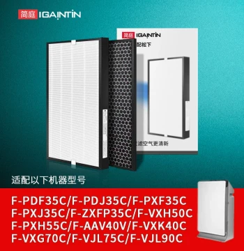 Jianting Compatible Filter for Panasonic Air Purifiers F-PDF/PXF/ZXFP/PDJ35C, Replacement Mesh VXG70C Filter Element