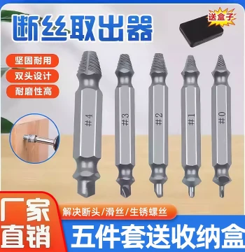 Broken Screw Extractor, Broken Bolt Remover, Stripped Thread Tap Extractor, Rusty Reverse Thread Tool