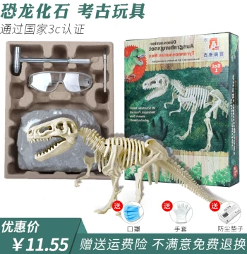 Dinosaur Fossil Archaeology Dig Toy T-Rex Pterosaur Skeleton Assembly Model Children's DIY Handcraft Gift for Boys