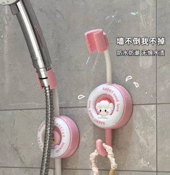 Cartoon No-Drill Shower Head Holder Bathroom Adjustable Shower Spray Fixer Mount Base Universal
