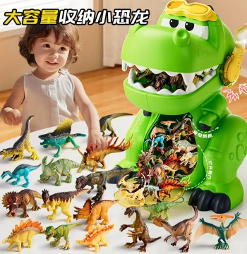 Sam's Club Style Big-Mouth Dinosaur Toy for Kids, Boys' Triceratops and T-Rex Realistic Animal Models, Birthday Gift