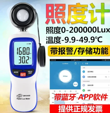 BiaoZhi GM1040 Lux Meter, Desktop Illuminance Tester, High-Precision Light Measurement Instrument for Succulent Plants