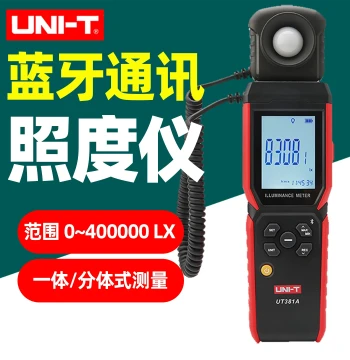 UNI-T UT381A Bluetooth Digital Lux Meter, High-Precision Light Meter, Photometer for Illuminance Measurement