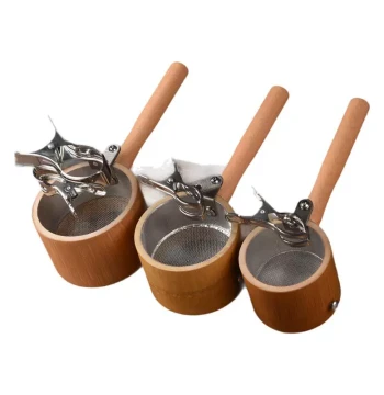 Handheld Skin-Safe Suspended Moxibustion Device with Heat-Proof Mesh, Moxibustion Box Stand, Extra-Large Lei Huo Moxa Stick Tool, Clip, Tube, and Pot
