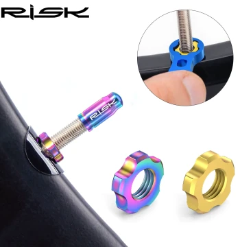 RISK Mountain Road Bike Titanium Alloy Screws Wheelset Inner Tube Valve Caps Presta Valve Dust Covers
