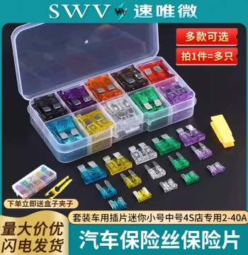 Automotive Fuse Blade Set: Mini, Low-Profile, and Standard Sizes for 4S Dealerships, 2-40A