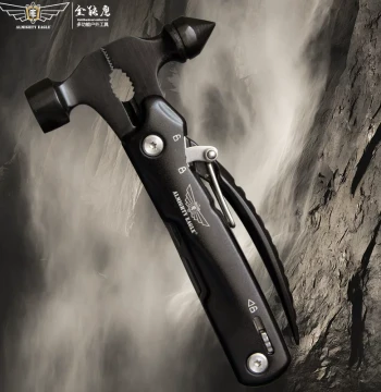 Mini Combo Safety Hammer, Multi-Function Rescue Hammer, Outdoor Folding Knife, Portable Pliers, Car Window Breaker Tool