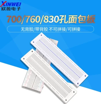 MB-102 Solderless Breadboard with 700/760/830 Tie Points - Modular Design, Stackable, Available with or without Adhesive Backing