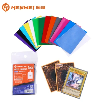 Hengwei Yu-Gi-Oh! Solid Color Card Sleeves - Single-Color Matte Finish Board Game Card Protectors (50 Count, 63*90mm)