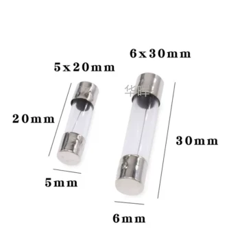 5*20 6*30 Glass Fuse Tubes/Fuses 250V 1A/2A/3A/5A/10A/0.5A-25A