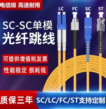 Carrier-Grade Single-Mode Duplex Fiber Optic Patch Cord: LC-LC Pigtail 3M, SC/FC/ST Converters for Indoor Extension