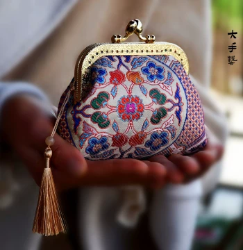 Special Offer Coin Purse - Intangible Cultural Heritage Original New Chinese Style Song Brocade Gambiered Canton Gauze Handmade Bag Frame DIY Material Kit