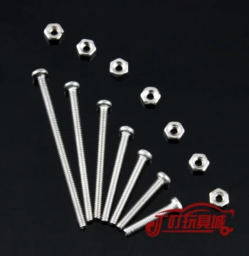 DIY Tamiya 4WD Car Modification Parts: M2 Stainless Steel Round Head Screws, 5-40mm Length, 10-Pack