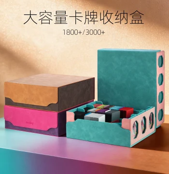 sanseking 3000+ Window Card Box Large Capacity Card Clip Storage Box PTCG Pokemon Yu-Gi-Oh Card Box