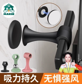 Door Stopper No-Drill New Silicone Door Wedge Window Door Handle Silent Anti-Collision Pad for Bathroom and Rear Doors