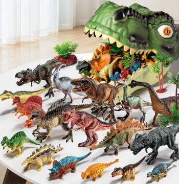 Dinosaur Toys Children Boys Triceratops Set Large T-Rex World Simulation Animal Model Figure Gift