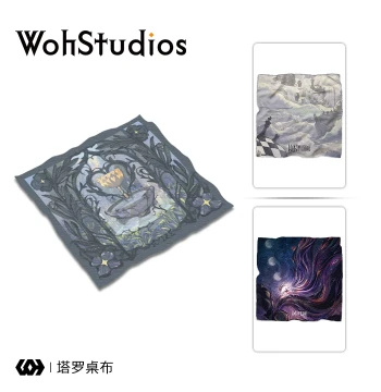 Tarot Card Tablecloth - Waite Velvet Cloth, Tarot Accessory with Exquisite Art Style for 'Exile and Return' Theme