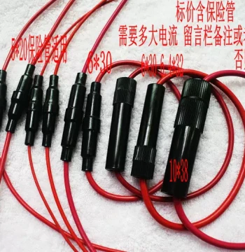 5*20 6*30 10*38 Wired Fuse Holder 1mm² 1.5mm² 4mm² Thick Copper Wire Bakelite Shell