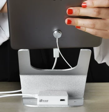 Tablet Anti-Theft Display Stand Experience Holder Phone Charging Fixed Base Pad Cable Lock Computer Alarm