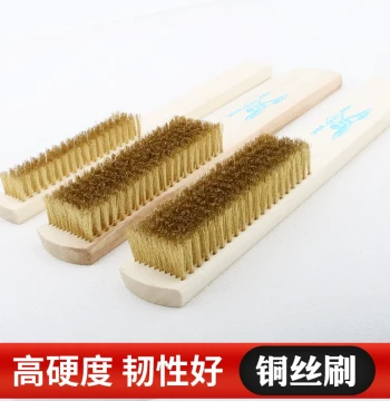 Copper Wire Brush - Large Size with 6, 10, or 12 Rows of Dense Pure Copper Bristles and Wooden Handle for Rust Removal, Polishing, and Mold Cleaning