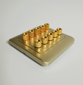 Type 86 Gold Speaker Binding Post Ten-Hole Speaker Terminal 5 Groups Speaker Socket Five-Position 10-Head Speaker Panel