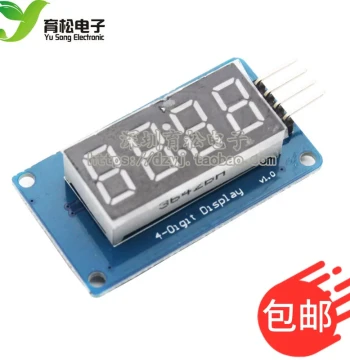 TM1637 4-Digit 7-Segment Display Module Adjustable LED Brightness with Clock Dot Building Blocks Compatible