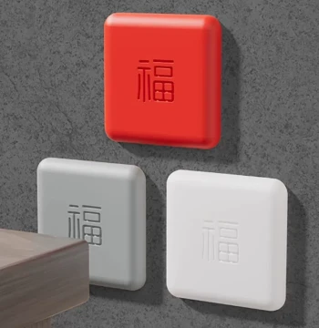 Door Stopper Bumper Sticker - New Style Door Stop, No Drilling Required, Silicone Protective Pad for Bathroom Door Handles and Cabinet Doors