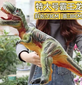 Extra Large Simulation Soft Rubber Dinosaur Toys, T-Rex, Triceratops Animal Models, Oversized Plastic Soft Toys for Children and Babies