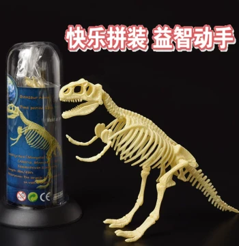 Archaeology Dinosaur Fossil Bone Model - Educational DIY Assembly T-Rex Skeleton, Realistic Dinosaur Frame Model