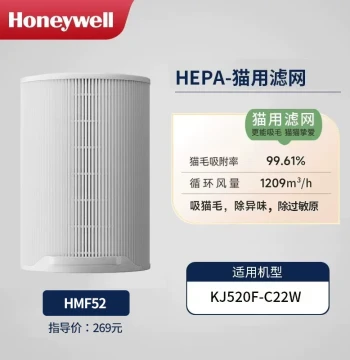 Honeywell Hub Cat Pet Air Purifier Filter Cartridge HMF52