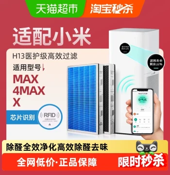 Compatible with Xiaomi Mijia Air Purifier Filter Max/4 Max/X, Mesh for Formaldehyde, Secondhand Smoke, and PM2.5 Removal