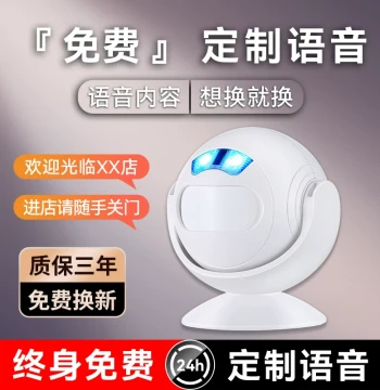 Welcome Sensor for Store Entrances, Visitor Reminder Bell with Customizable Voice Alerts for Supermarkets and Shops