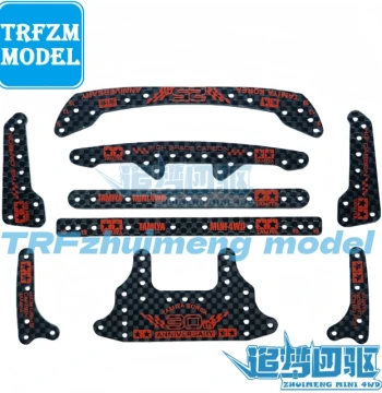 DIY Tamiya 4WD Car Carbon Fiber Red Text Korea Large Area Brake Curved Blade Front Damper 92427/92457